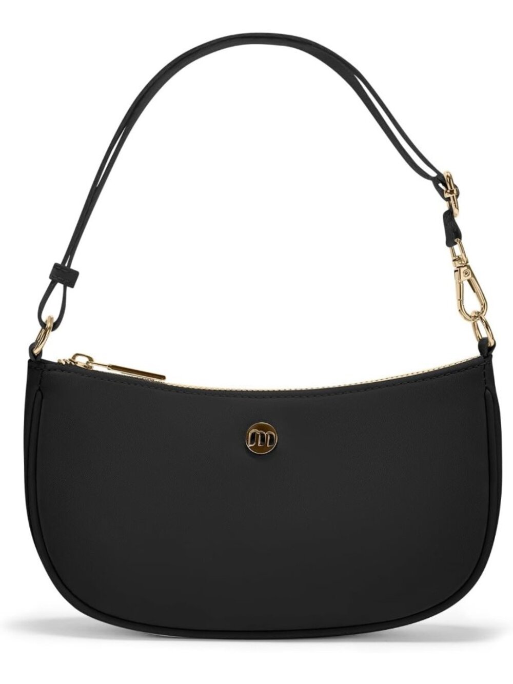 Trendy Mini Crescent Shoulder Bag for Women - Adjustable Strap Underarm Purse